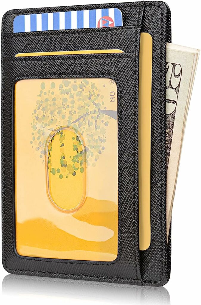 Buffway Slim Minimalist Front Pocket RFID Blocking Leather Wallets for Men Women Buffway Slim Minimalist Front Pocket RFID Blocking Leather Wallets for Men Women