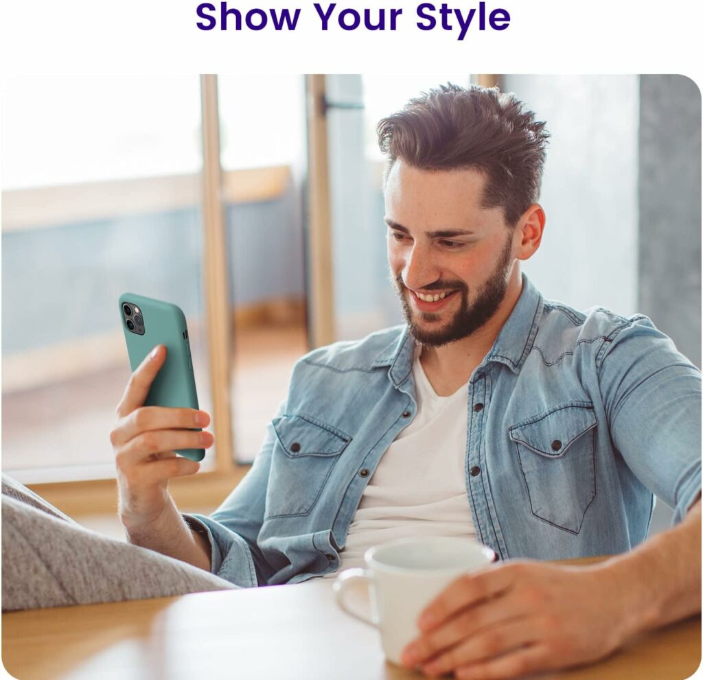 OTOFLY Soft Silicone Designed for iPhone 11 Pro Max Cases,[Military Grade Drop Protection] [Anti-Scratch Microfiber Lining] Shockproof Protective Phone Case Slim Thin Cover 6.5 inch,Pine Green