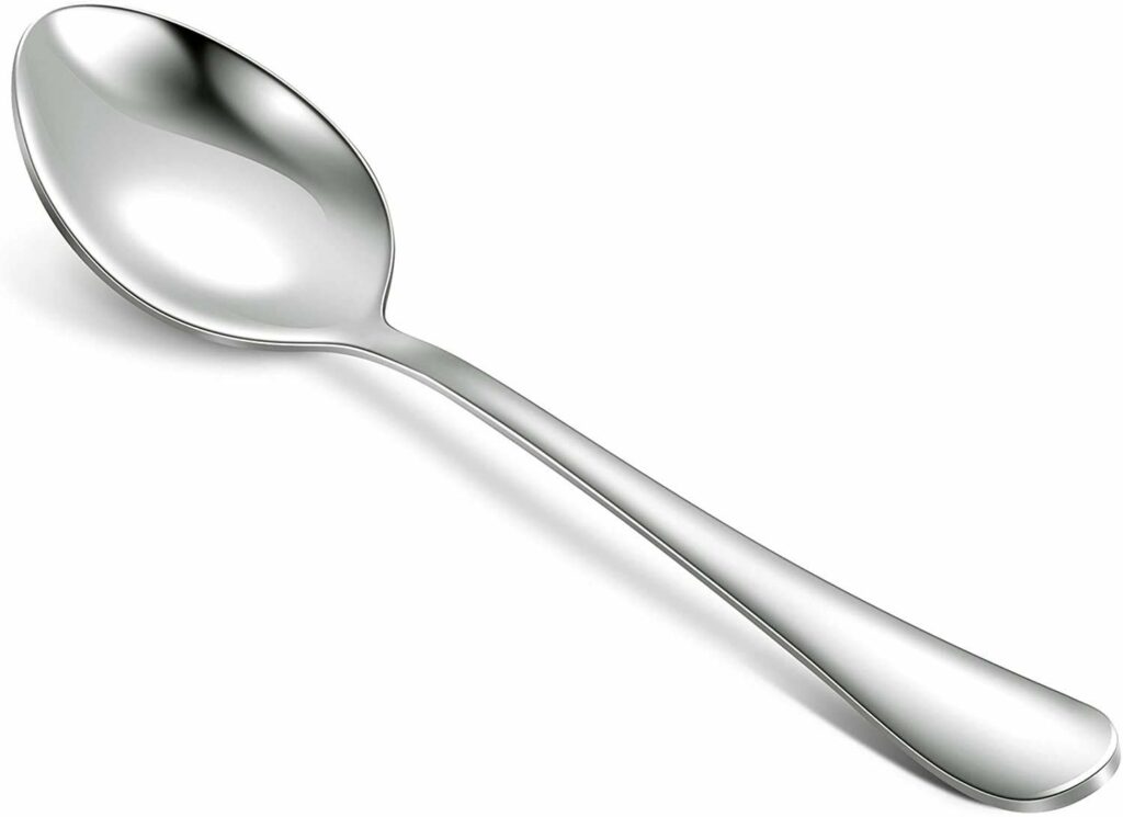 Hiware 12-Piece Dinner Spoons Set, Food Grade Stainless Steel Spoons Silverware for Home, Kitchen or Restaurant - Mirror Polished, Dishwasher Safe, 7.3 Inch