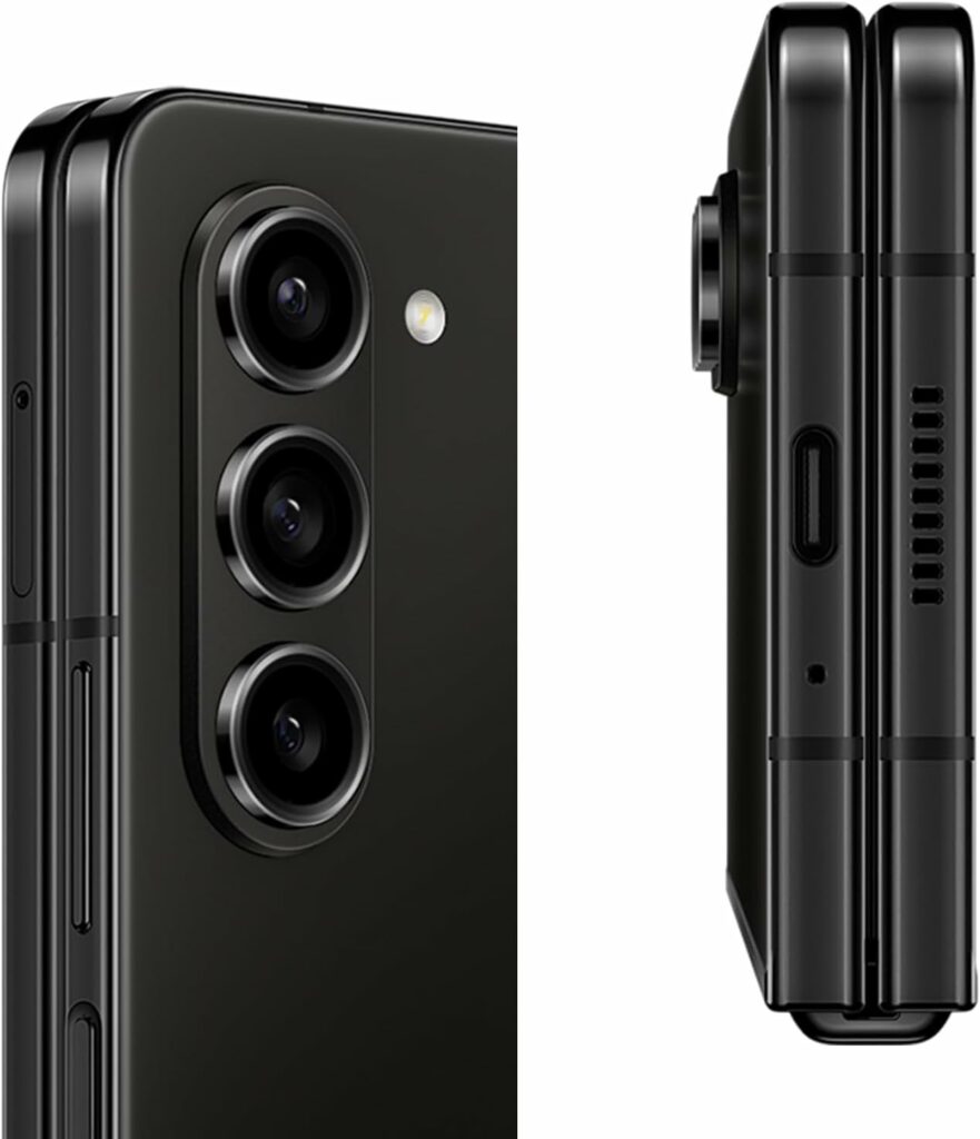 SAMSUNG Galaxy Z Fold 5 Cell Phone + Storage Upgrade, Factory Unlocked Android Smartphone, 512GB, Big 7.6” Screen for Streaming, Gaming, Dual App View, US Version, 2023, Phantom Black