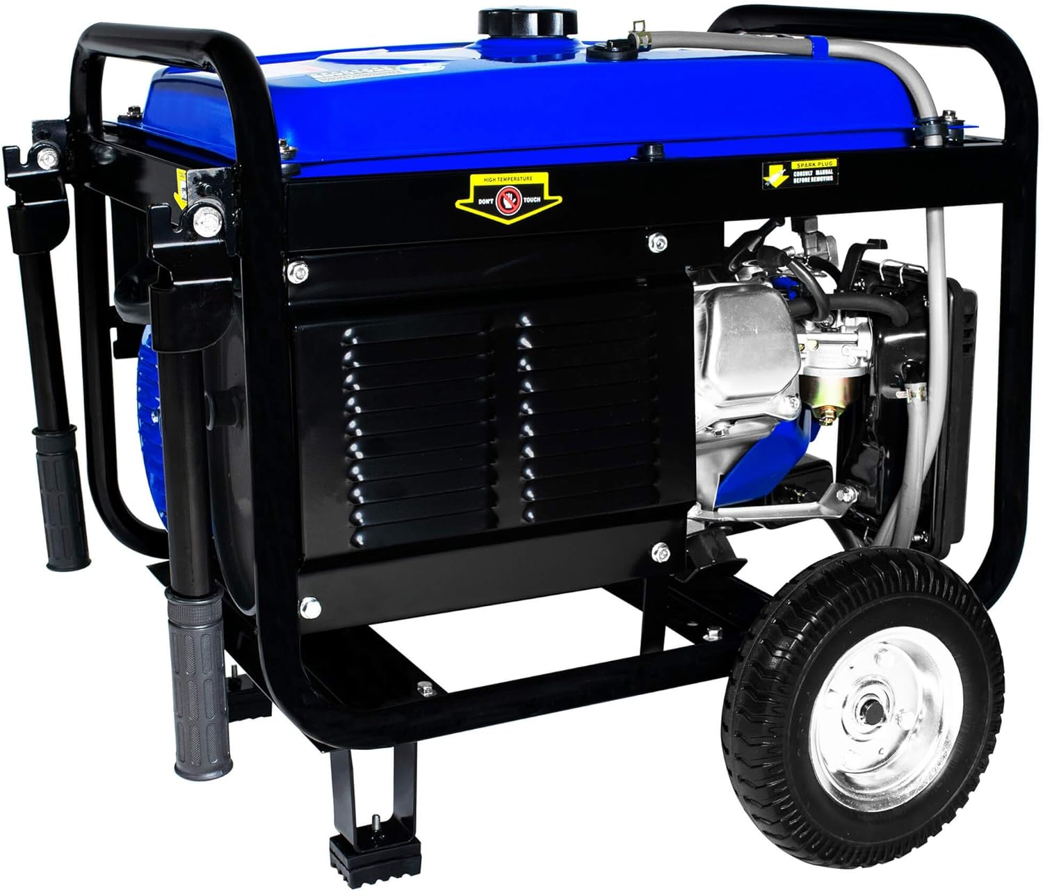 DuroMax XP4400E Gas Powered Portable Generator-4400 Watt Electric Start-Camping  RV Ready, 50 State Approved, Blue/Black