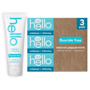 Hello Antiplaque Toothpaste, Fluoride Free, 4.7 oz Tubes